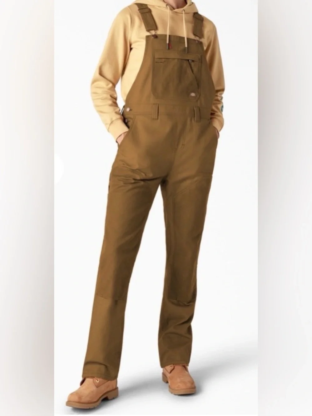Dickies Women's Brown/Tan Work Overalls - Picture 3 of 4